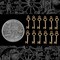 Raw Brass Mini Key Charms Itty Bitty Teeny Weeny Brass Keys - Set of Twelve - B-C129